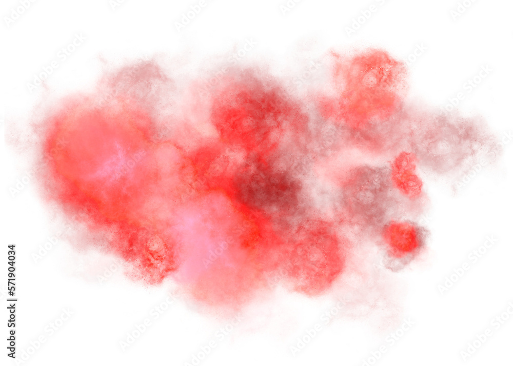 red dust smoke abstract particles