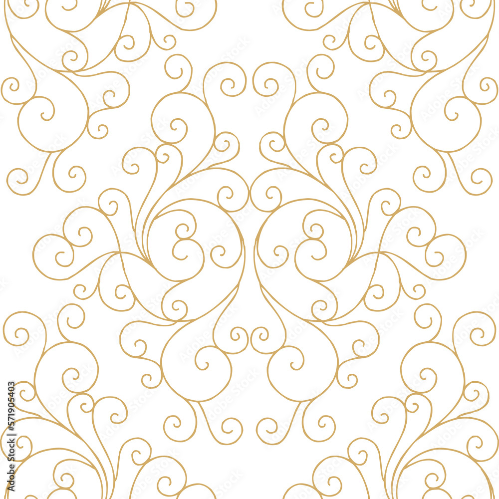 Baroque wallpaper. Seamless Pattern vector background ornate design art deco decorative leaves. Damascus. Baroque wallpaper. Seamless Pattern vector background ornate design art deco decorative leaves. Damascus.