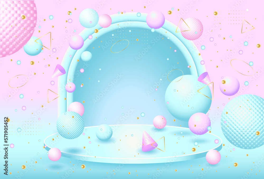 Abstract pink and blue background with gradient transition. flying ...
