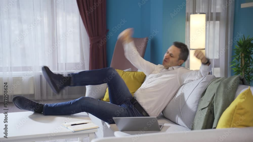 Happy businessman rejoicing and successful.
Happy businessman working at home on laptop getting good news, earning, supporting, hoping.
Happy businessman rejoicing and successful.
Happy businessman working at home on laptop getting good news, earning, supporting, hoping.
