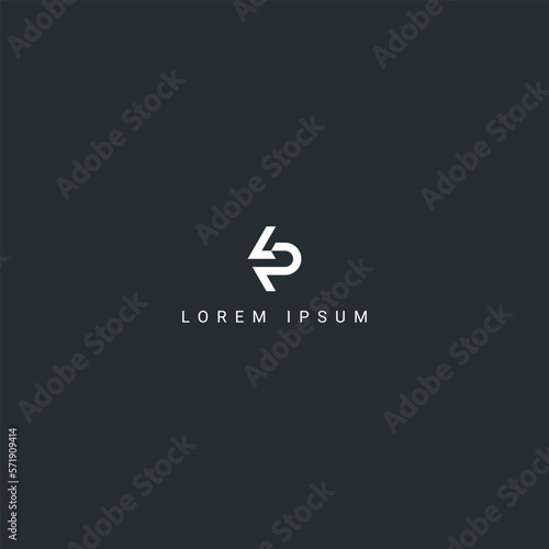 Creative minimal letter LP PL logo monogram icon design vector template.