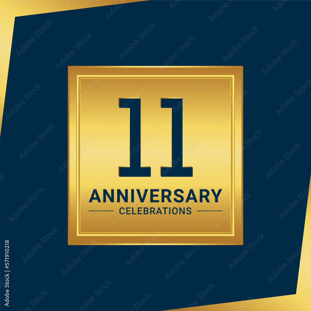 Obraz premium 11th anniversary celebration logo design. Vector Eps10