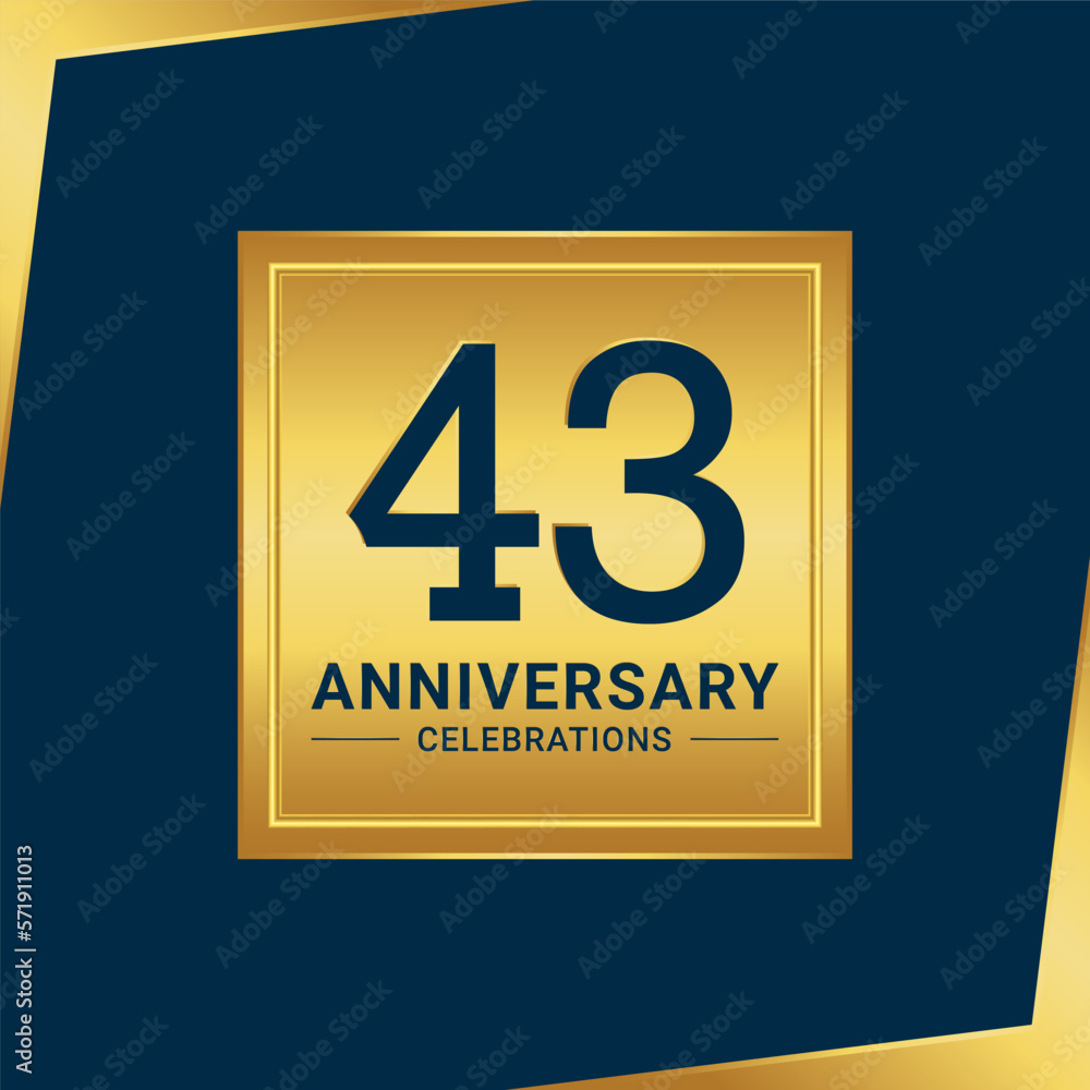 43th anniversary celebration logo design. Vector Eps10 43th anniversary celebration logo design. Vector Eps10