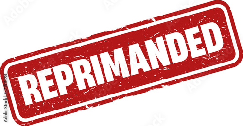 Quadro su tela Reprimanded grunge rubber stamp