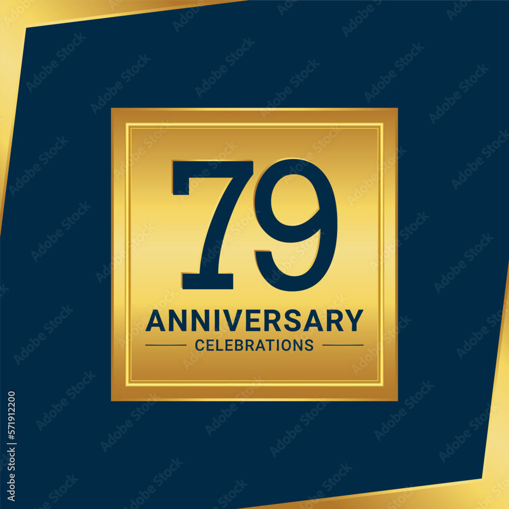79th anniversary celebration logo design. Vector Eps10