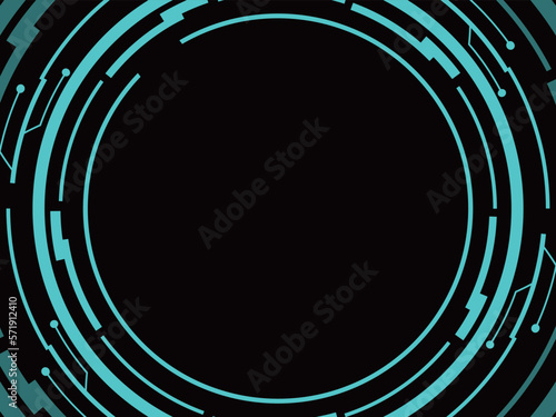 サイバーパンクな背景　横位置　ターコイズブルー