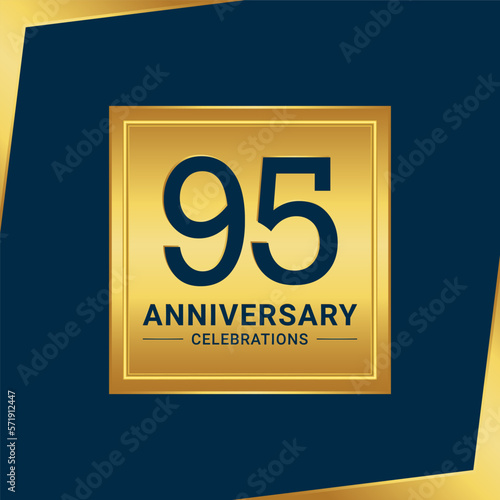 95th anniversary celebration logo design. Vector Eps10