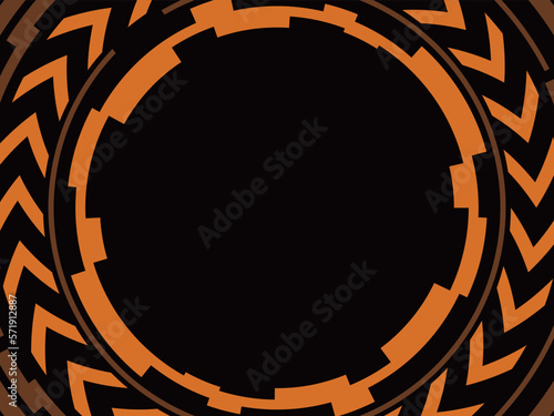 サイバーパンクな背景　横位置　オレンジ