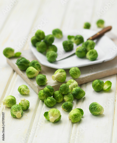 Fresh Brussels sprouts photo