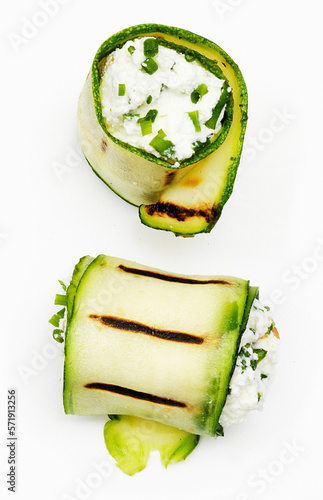 Vegetarian zucchini involtini photo