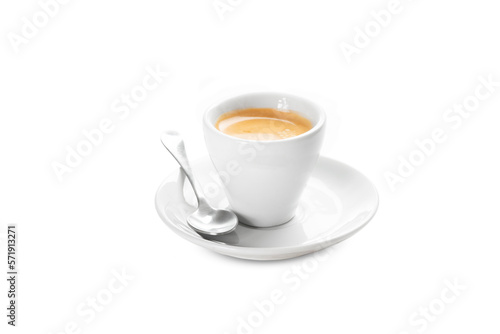 Coffee espresso cup on white background isolated