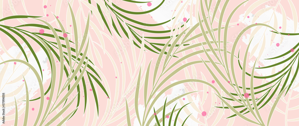 Abstract botanical art vector. Botanical leaves and tropics with vibrant watercolor texture, modern botanical floral pattern for banners, wall art, prints and fabrics. Abstract botanical art vector. Botanical leaves and tropics with vibrant watercolor texture, modern botanical floral pattern for banners, wall art, prints and fabrics.