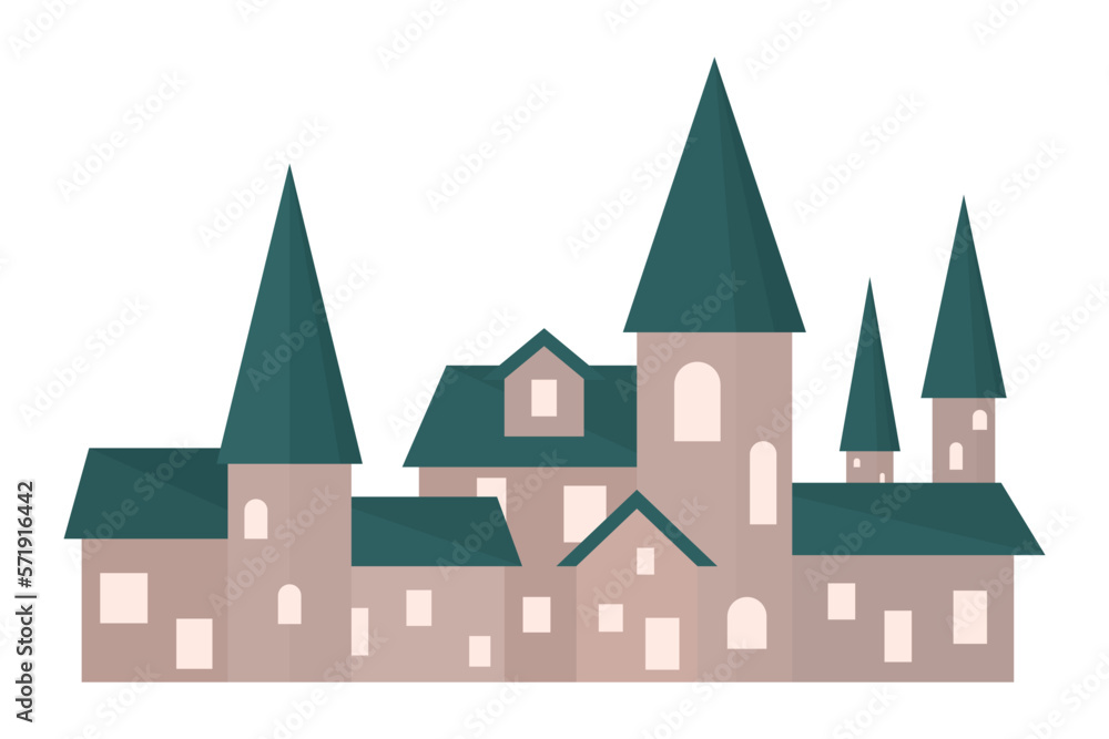 fairy castle with towers 