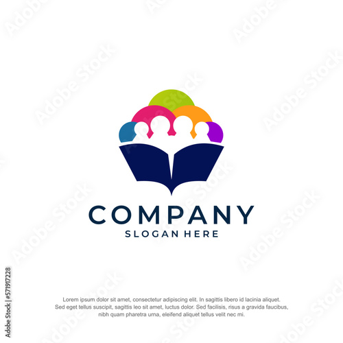 playgroup logo with book premium vector