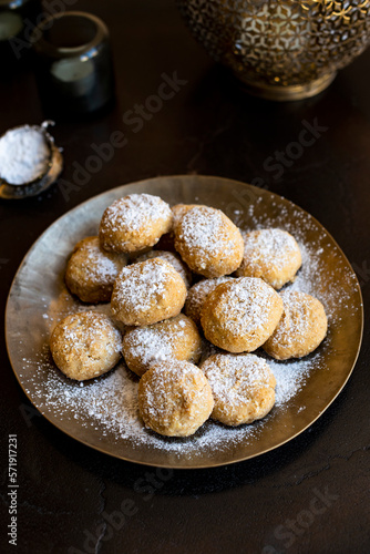 Kahk circular biscuit eaten across the Arab world to celebrate Eid al-Fitr and Easter photo