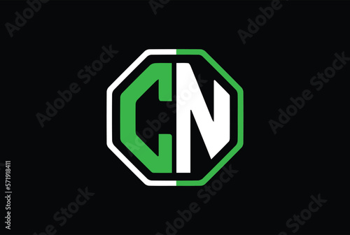Initial Letter CN OR NC Design Logo