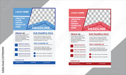Creative modern and simple business flyer design.