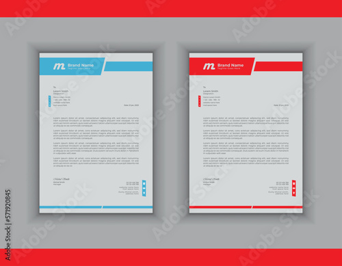 Letterhead template design