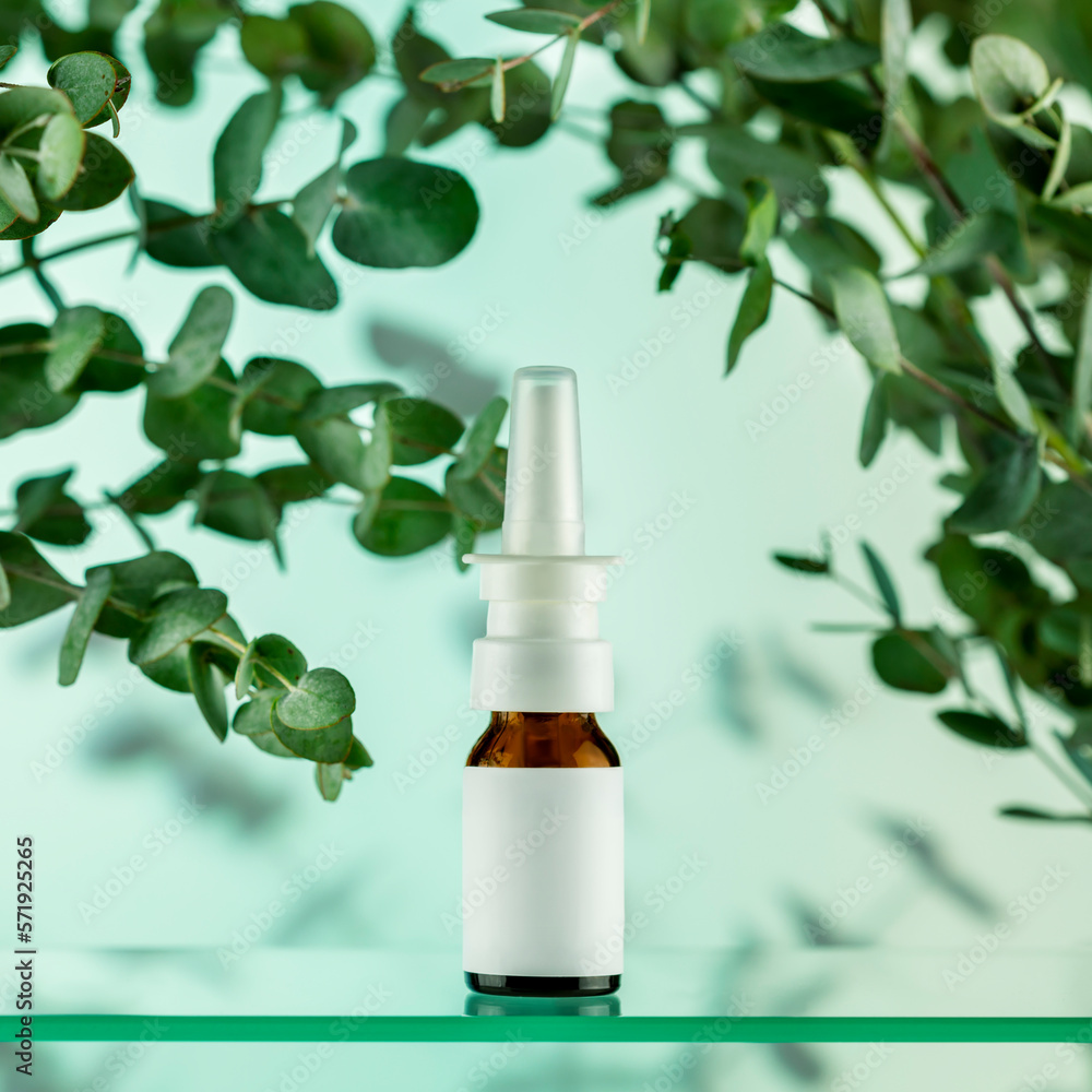 Organic eucalyptus moisturizing nasal spray with fresh eucalyptus
