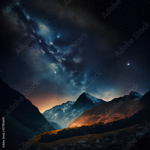 Stars over the mountain © Alexander