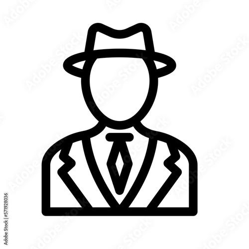 Gentleman Vector Icon easily modified

