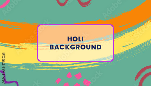 Happy Holi background with Abstract brush colorful.