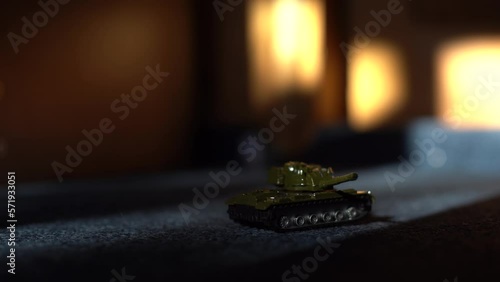 Toy tanks on the map. Military operations in Ukraine