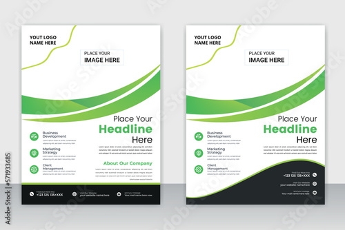 
design green flyer business template, layout, cover, brochure, annual report for design background company. Business abstract vector template. Brochure design, cover modern layout, annual report, pos