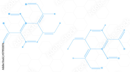 abstract hexagon pattern molecular sci fi design tech innovation concept white background