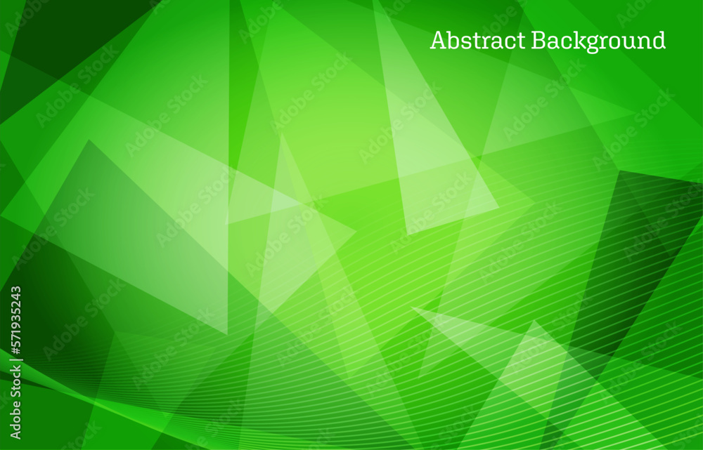 Obraz premium Green neon geometric shape abstract background