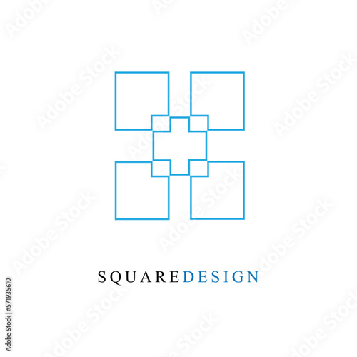 Square concept for business logo design vector