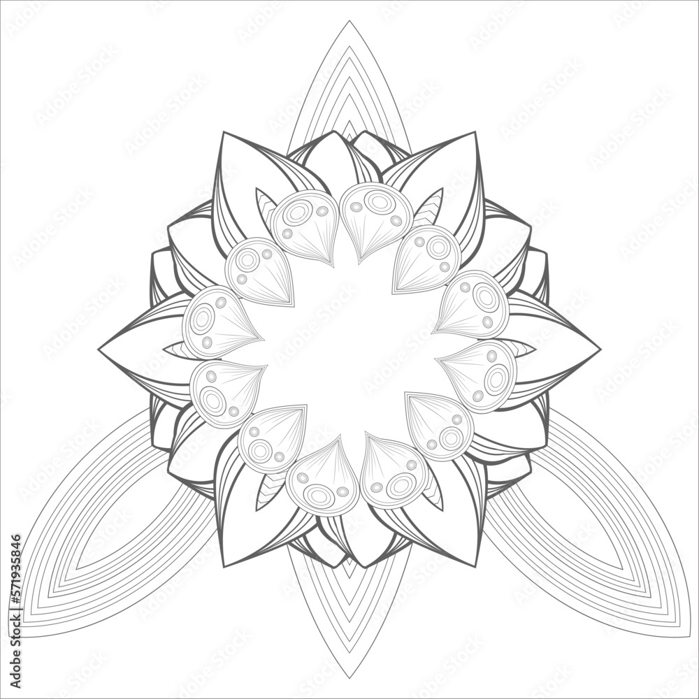 Delightful coloring page for mindful relaxation of the adult. Colouring ...