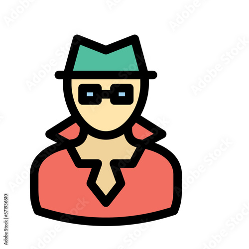 Gentleman Vector Icon easily modified

