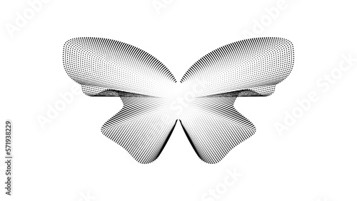 Concept of metaverse, virtual reality experience with abstract sphere, Shiny abstract butterfly futuristic wave vector illustration eps10 lines technology backgound