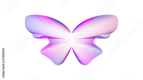 Concept of metaverse, virtual reality experience with abstract sphere, Shiny abstract butterfly futuristic wave vector illustration eps10 lines technology backgound