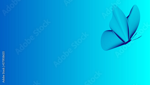 Concept of metaverse, virtual reality experience with abstract sphere, Shiny abstract butterfly futuristic wave vector illustration eps10 lines technology backgound