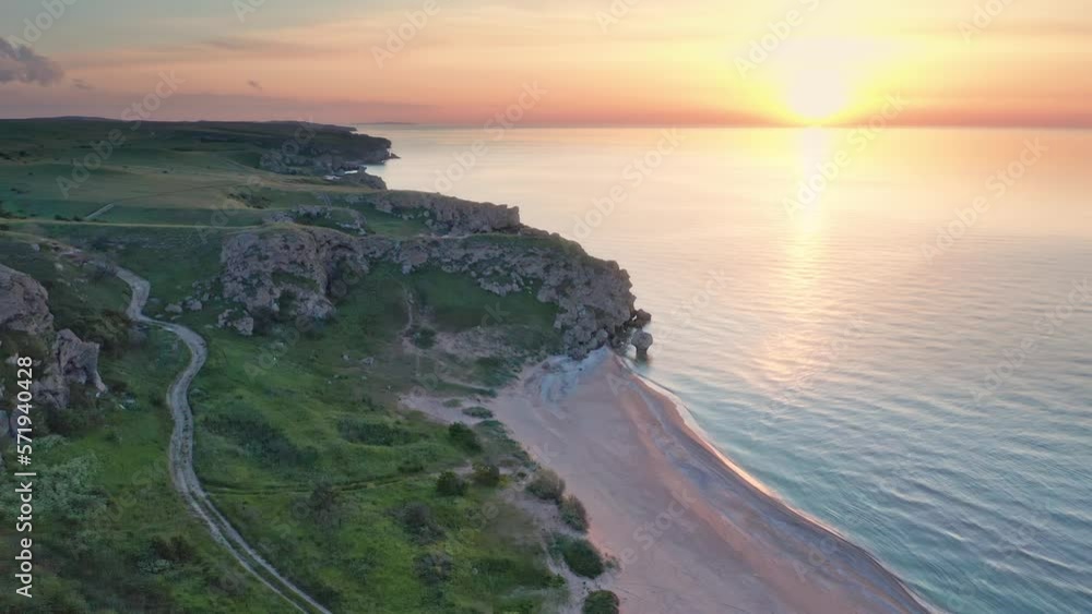 Coastline of wild bech on the sea. Nature and landscape scene. Coastline of wild bech on the sea. Nature and landscape scene.