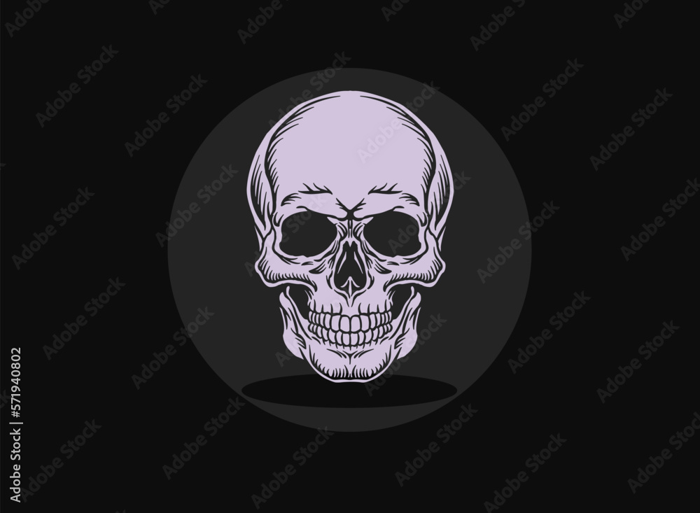 Obraz premium skull logo vector illustrations
