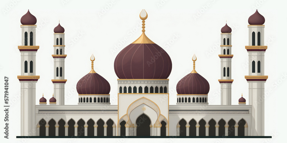 Fototapeta premium mosque design on white background
