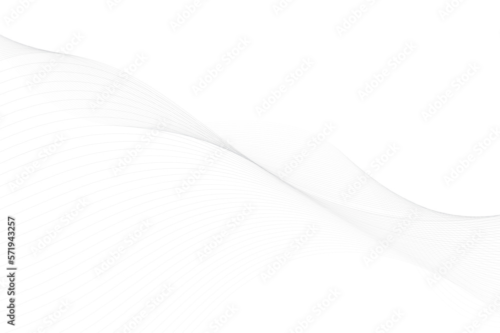 Abstract white and gray color, modern design stripes background with wave element. Vector illustration.	