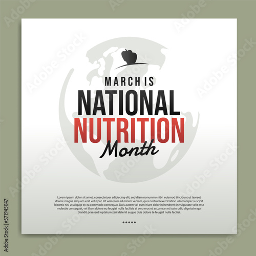 illustration of national nutrition month March