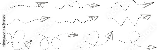 Photographie Hand drawn doodle paper airplane