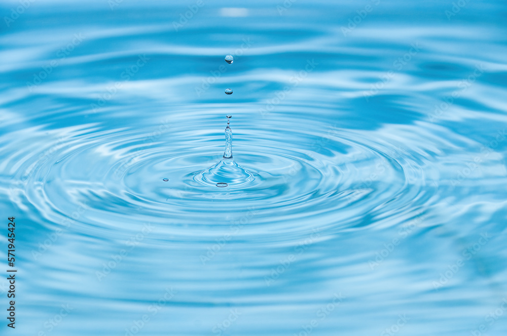 Blue water drop falling down. Global water problem Blue water drop falling down. Global water problem