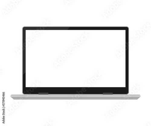 Illustration of a simple, easy-to-use laptop computer with a screen cut out