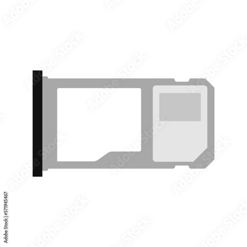 Illustration of a smartphone SIM card and card slot photo