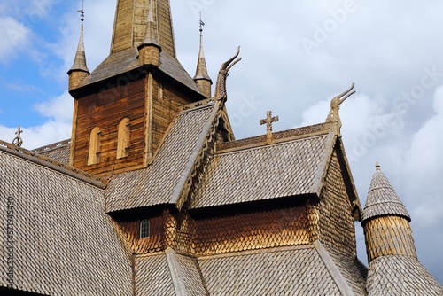 Lom Stavkirke - landmark of Norway photo