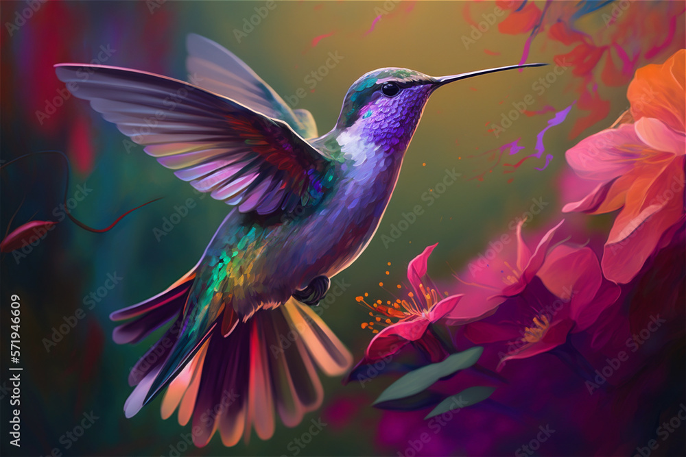 Fototapeta premium Hummingbird in the woods