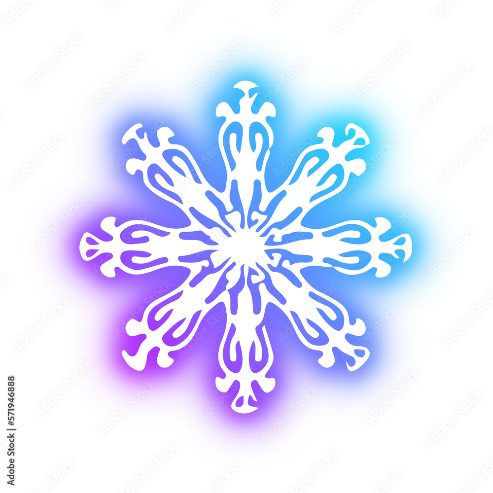 Collection of snowflake neon Collection of snowflake neon