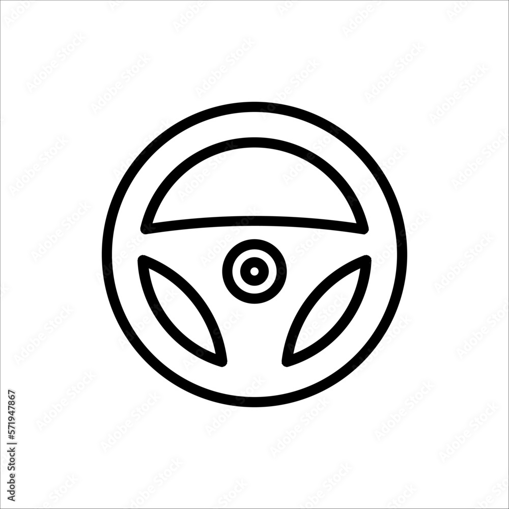 Car wheel vector icon isolated on white background Car wheel vector icon isolated on white background