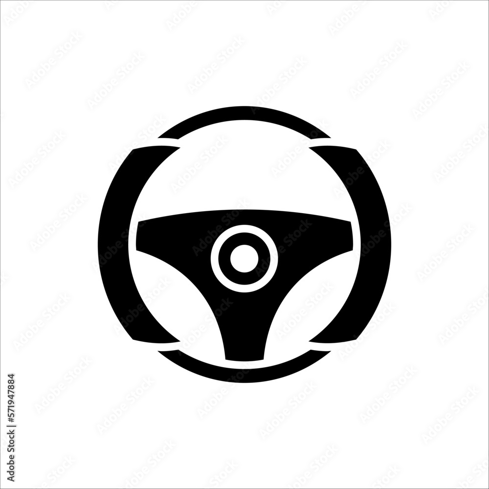 Car wheel vector icon isolated on white background